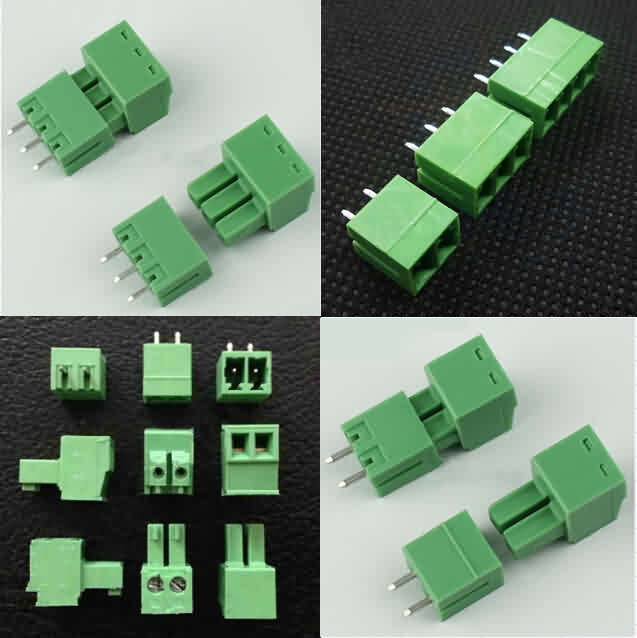 2EDG Screw Terminal Block Connectors in Pair - Pitch: 3.81mm - Straight Pin