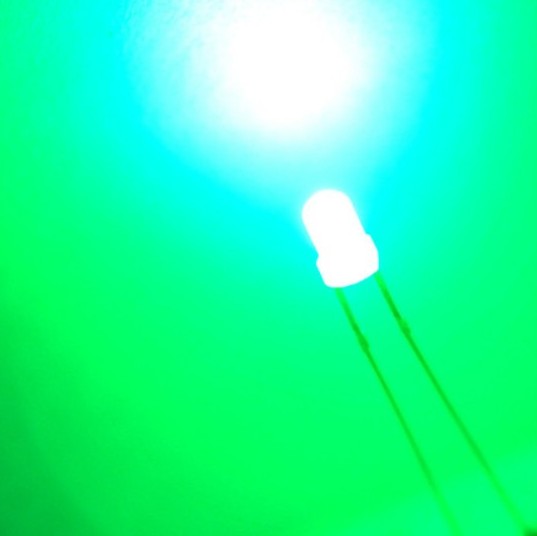 Diffused White - Green LEDs - Flanged Semi Oval Top with 3/5/8/10mm