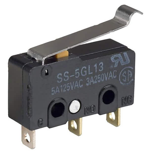 Snap-Action Switch with 15.8mm Bump Lever: 3-Pin / SPDT / 5A