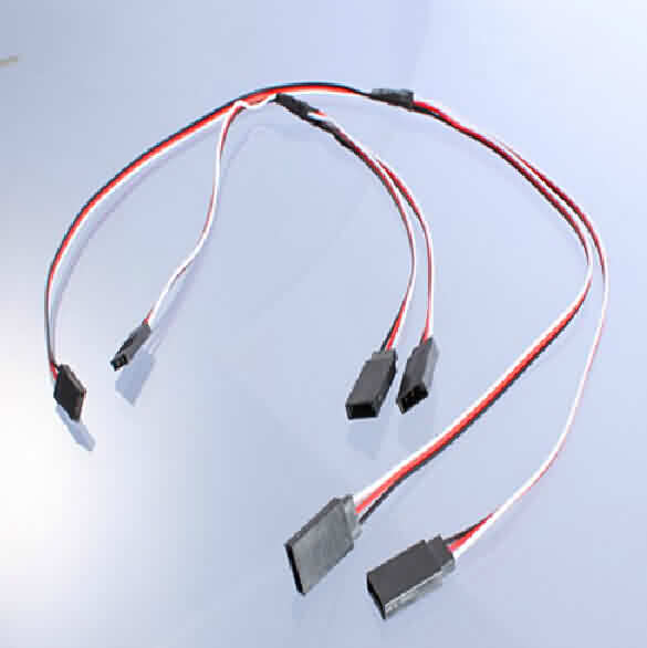 Y-split Flat Parallel Cable: Female JR - 2 Male JR / 60 strands