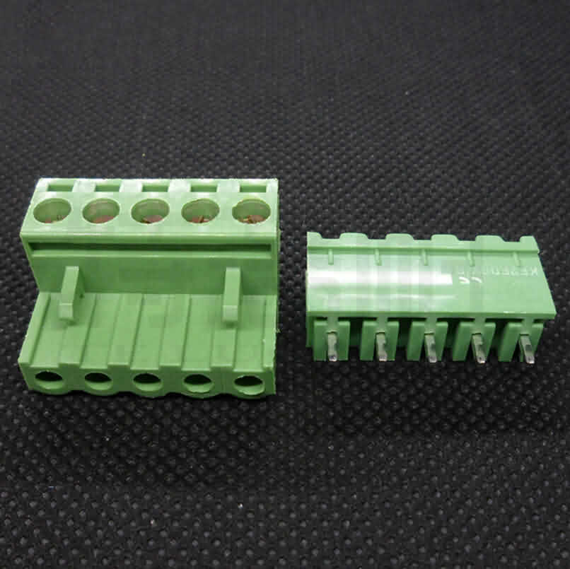 2EDG Screw Terminal Block Connectors in Pair - Pitch: 5.08mm - Straight Pin