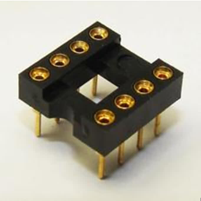 Standard Wire Wrap IC Sockets with Fully GOLD-PLATED CONTACTS-Position: 6~48