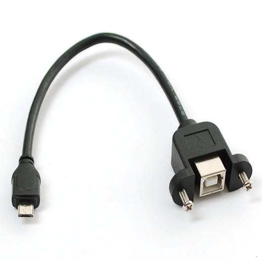 USB 2.0 Panel Mount B to Micro-B