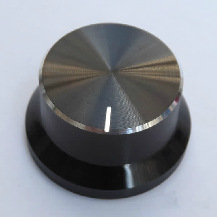 Poly-Aluminum Snap-in Rotary Knob - OD: 30mm / H: 16mm