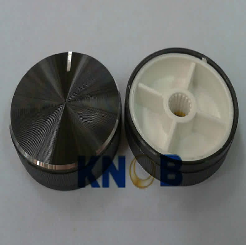 Poly-Aluminum Snap-in Rotary Knob - OD: 30mm / H: 10mm