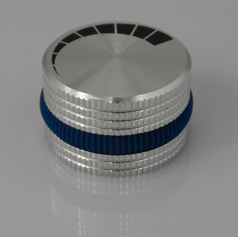Knurled Aluminum Hi-fi Rotary Control Knob - OD: 25mm / H: 15.5mm