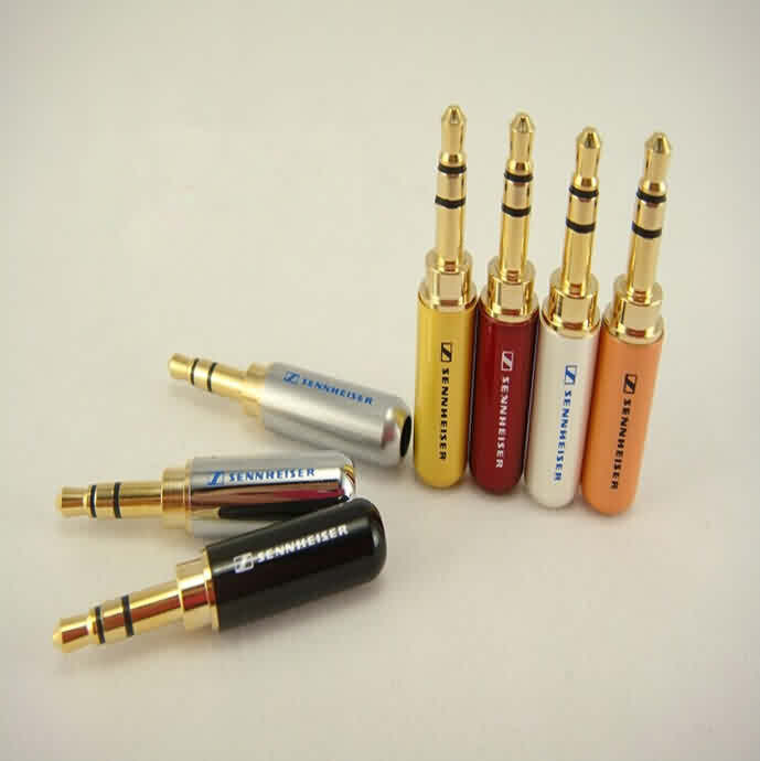 Gold-plated Metal 2.5mm / 3.5mm Stereo Plug - Available in 7 colors
