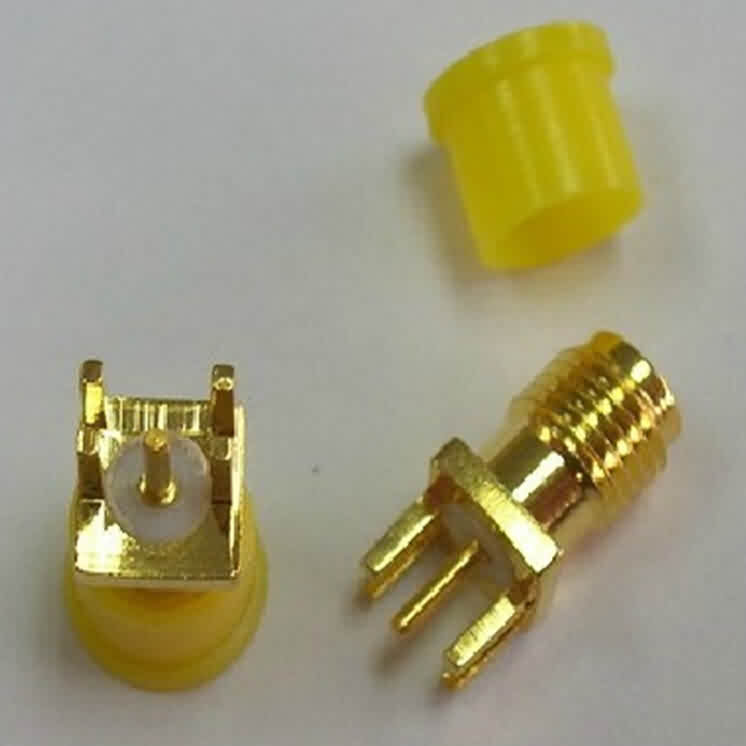 RP SMA Connector with Center Male Pin-Vertical PCB Mount
