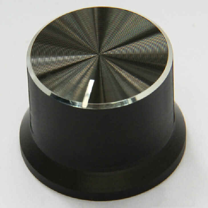 Poly-Aluminum Snap-in Rotary Knob - OD: 26mm / H: 18mm