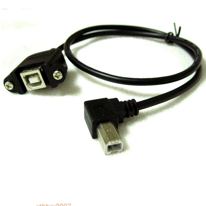 USB 2.0 Panel-Mount B (F) to B by Straight / Right Angle