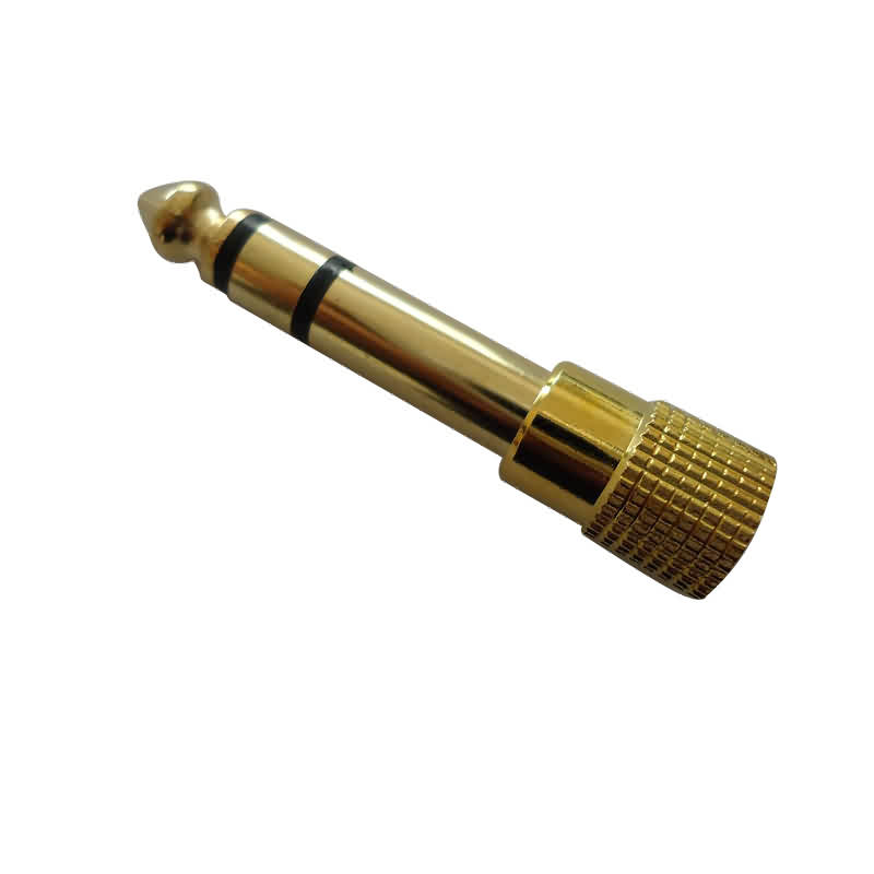 6.35mm VS 3.5mm Stereo Plug Convertor - gold-plated